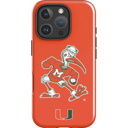 University of Miami Sebastian Mascot iPhone 16 Pro Impact Case